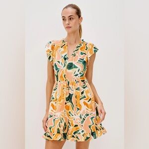 NWT Rails Women’s 100% Cotton Ruffle Sleeve Summer Mini Dress | Size Medium